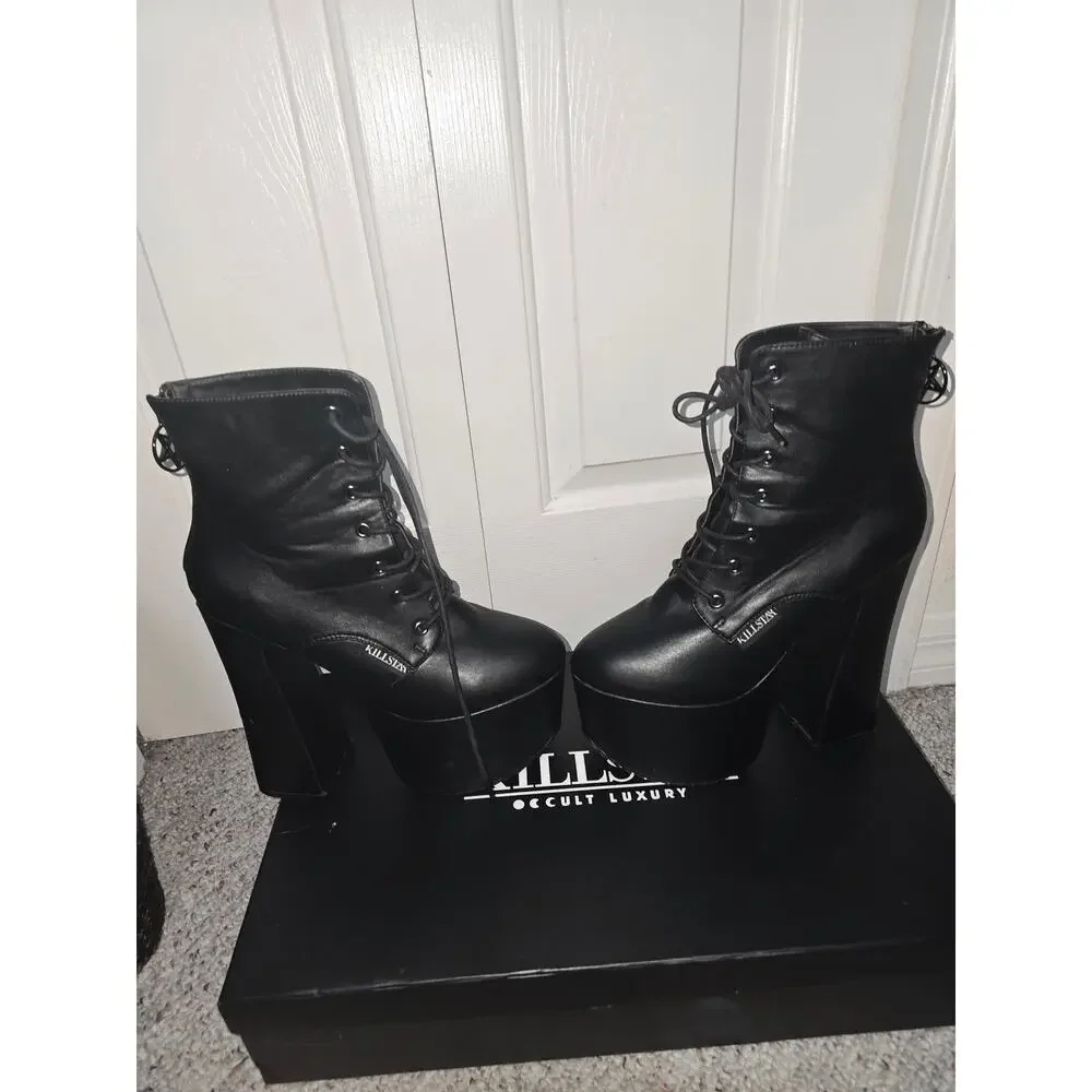 Killstar Hell-O Faux Leather Platform Bootie Size 9